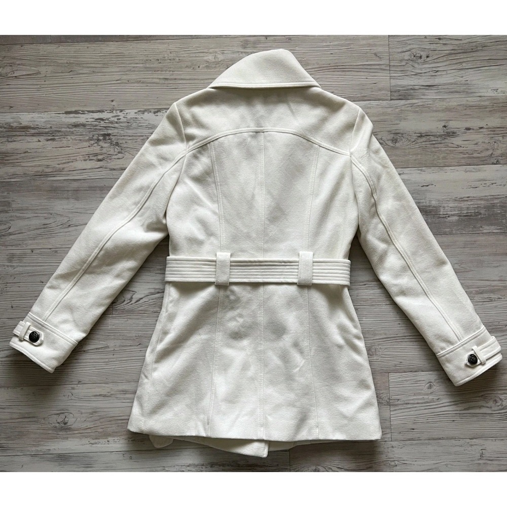 Jack Belted‎ Peacoat Jacket Women's Medium Bronze-Tone Metal Buttons Chic - Picture 4 of 11